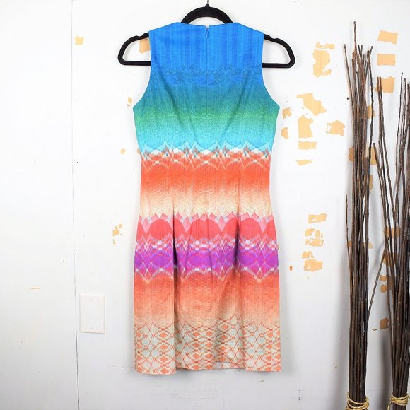 Etcetera Colorburst Sleeveless Dress Womens Size 2 - Picture 6 of 8